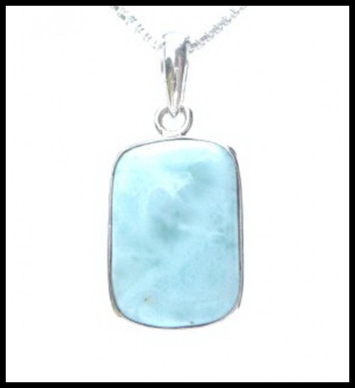 Rectangular Domed Larimar