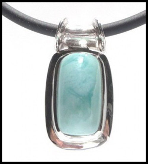 Cabachon Rectangular Larimar
