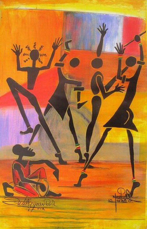 JEAN PAUL HAITIAN ART HAITIAN SUNDANCE HAND SIGNE: Limited Edition Hand Signed Lithograph By Famed Haitian Artist Jean Paul Titled "Haitian Sundance". Medium: Lithograph On Paper Hand Signed And Numbered By The Artist. This Piece Is Numbered From 