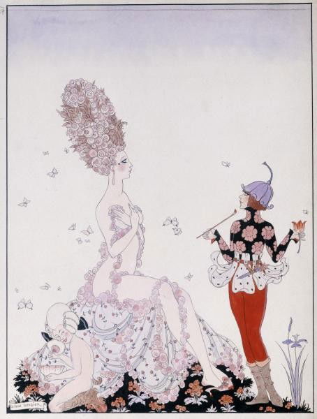 GEORGES BARBIER"MOTHER NATURE": This Is A GEORGES BARBIER Giclee on CANVAS Titled "MOTHER NATURE"Measuring - 22 3/4 x 30 in.This Giclée is high-resolution and of the highest quality, has a color permanence rating in excess of 100 y