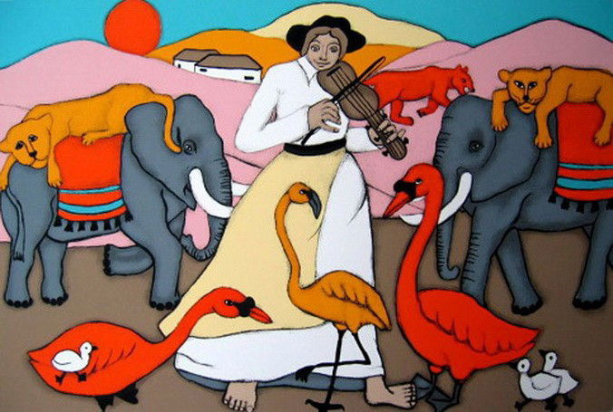 ELKE SOMMER ELEPHANT GIRL LIMITED ED. HAND SIGNE: Limited Edition Original Hand Signed Serigraph By Actress Elke Sommer Titled "Elephant Girl". Hand Signed By The Artist Herself. Numbered From An Edition Size Of 325. This Piece Contains More Than 100