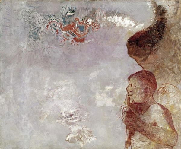 ODILON REDON"PROFILE OF A MAN": This Is A ODILON REDON Giclee on CANVAS Titled "PROFILE OF A MAN"Measuring - 30 x 24 3/4 in.This Giclée is high-resolution and of the highest quality, has a color permanence rating in excess of 100 y