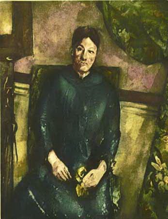 PAUL CEZANNE MME. CEZANNE AU FOUTEUIL JUANE AMBRO: This Is A Paul Cezanne Hand Colored Etching Titled "Mme. Cezanne Au Fouteuil Juane." From The Ambroise Vollard Estate Collection. This Fine Art Multiple Was Printed By Hand In Paris, France On Arches 