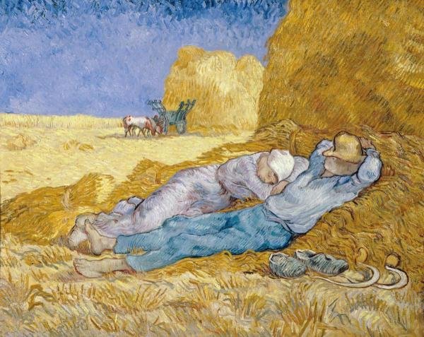VINCENT VAN GOGH "THE SIESTA (LA SIESTA)": VINCENT VAN GOGH"THE SIESTA (LA SIESTA)"30 x 23 7/8 in. Printed on CANVAS This Giclée is high-resolution and of the highest quality, has a color permanence rating in excess of 100 years. Printed on C