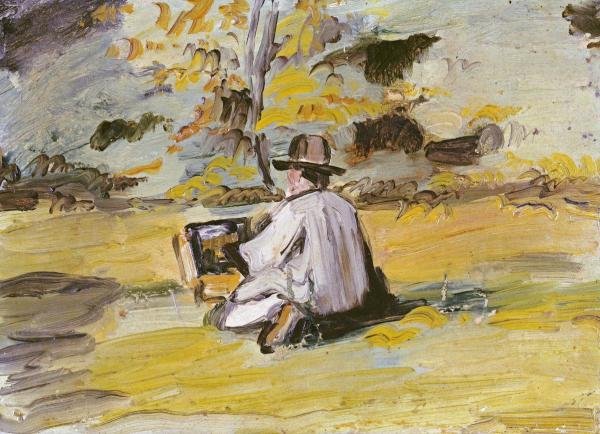 PAUL CEZANNE "A PAINTER AT WORK": Paul Cezanne"A Painter At Work"30 X 21 3/4 In. This Giclée Is High-Resolution And Of The Highest Quality, Has A Color Permanence Rating In Excess Of 100 Years. Printed On Canvas, This Beautiful Piece