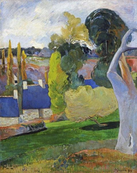 PAUL GAUGUIN "FARM IN BRITTANY II": Paul Gauguin"Farm In Brittany Ii"23 7/8 X 30 In. This Giclée Is High-Resolution And Of The Highest Quality, Has A Color Permanence Rating In Excess Of 100 Years. Printed On Canvas, This Beautiful Pie