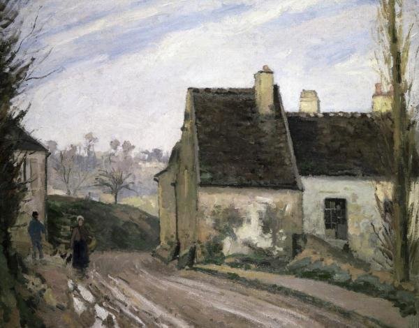 CAMILLE PISSARRO "LES MASURES PRES D' OSNY": Camille Pissarro"Les Masures Pres D' Osny"30 X 23 1/2 In. This Giclée Is High-Resolution And Of The Highest Quality, Has A Color Permanence Rating In Excess Of 100 Years. Printed On Canvas, This Beau