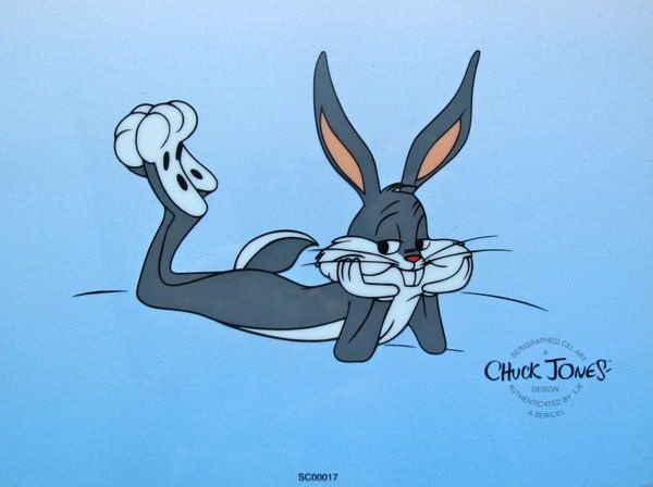 WARNER BROS BUGS BUNNY LYING DOWN ORIGINAL SERICE: This Is A Limited Edition Sericel Of Warner Bros Looney Tunes Bugs Bunny By Chuck Jones. This Fantastic Animation Features Bugs Bunny As He Appeared In The 1970'S Cartoons. This Cel Measures 8 By 6 In