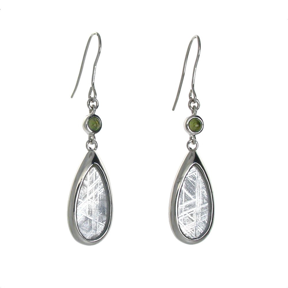 OUR FIRST METEORITE EARRINGS: We'Ve Answered The Requests For Meteorite Earrings To Go With Out Of This World Pendants. These Drop Earrings Feature Not Only The Famous 4 Billion Year Old Gibeon Meteorite But A Round Accent Of Mold