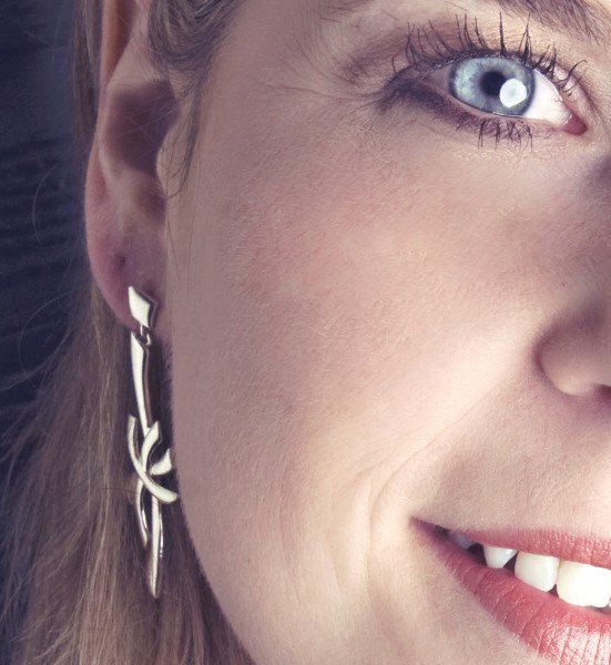 SOLAR STAR EARRINGS: Inspired By The Inca Symbol For The Sun. Designed By Qoya Of Lima Using The Finest Peruvian Silver. Metal: Peruvian Silver 95% Fine - Measures: 2" Long