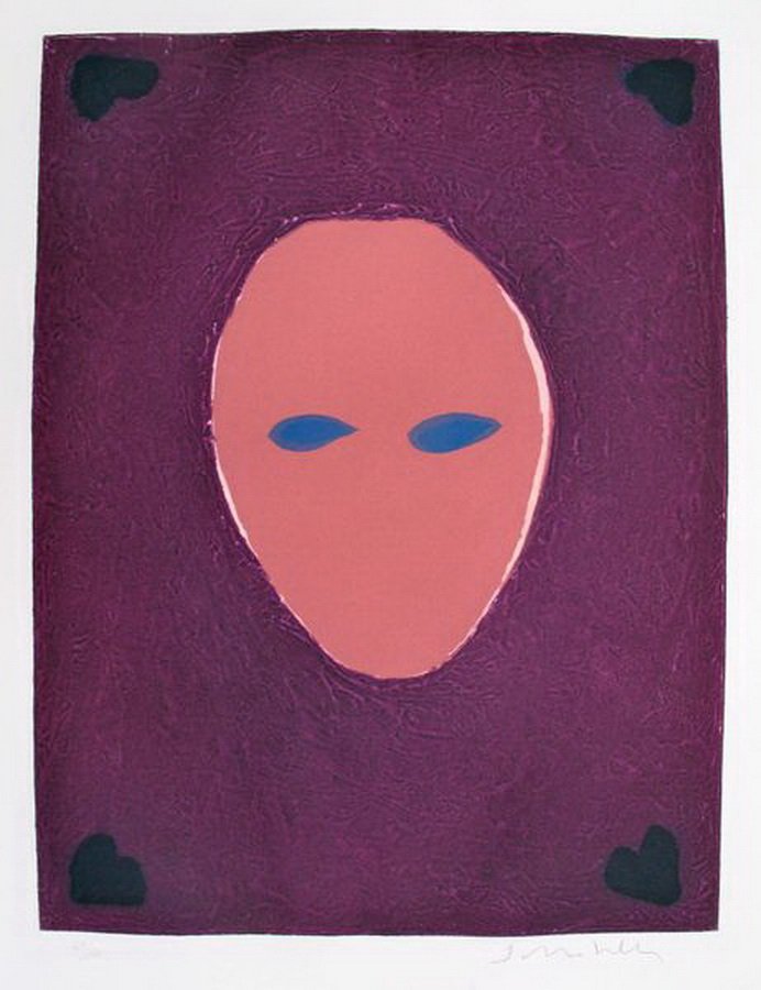 FRITZ SCHOLDER MASK OF A MYSTERY WOMAN HAND SIGNE: Fritz Scholder, Limited Edition Hand Signed Etching Titled "Mask Of A Mystery Woman". Medium: Etching On Guarro Pencil Pencil Signed By The Artist. Edition Size: 120. Paper Size: 29-7/8" X 22". Publis