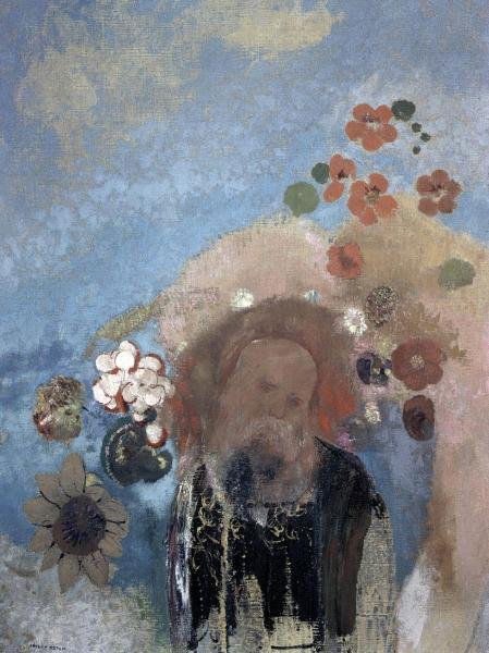 ODILON REDON "EVOCATION OF ROUSSEL": Odilon Redon"Evocation Of Roussel"22 1/2 X 30 In. This Giclée Is High-Resolution And Of The Highest Quality, Has A Color Permanence Rating In Excess Of 100 Years. Printed On Canvas, This Beautiful Pi