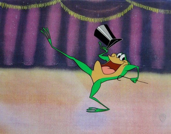 WARNER BROS MICHIGAN J. FROG ANIMATION SERICEL: Limited Edition Sericel Of Warner Bros Looney Tunes Michigan J. Frog. This Fantastic Animation Features Michigan J. Frog As He Appeared In The 1955 Animated Short, One Froggy Evening. This Cel Measure