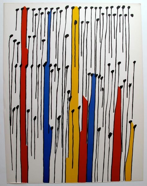 ALEXANDER CALDER MAGIC WINDS 1972 LITHOGRAPH: This Is A Lithograph Titled "Magic Aeolian" (Magic Winds) By Alexander Calder. Beautiful Art Piece On Extra Thick Paper With Gorgeous Vibrant Colors. Sheet Measures 25.5" X 19.5". Published In 1972 By