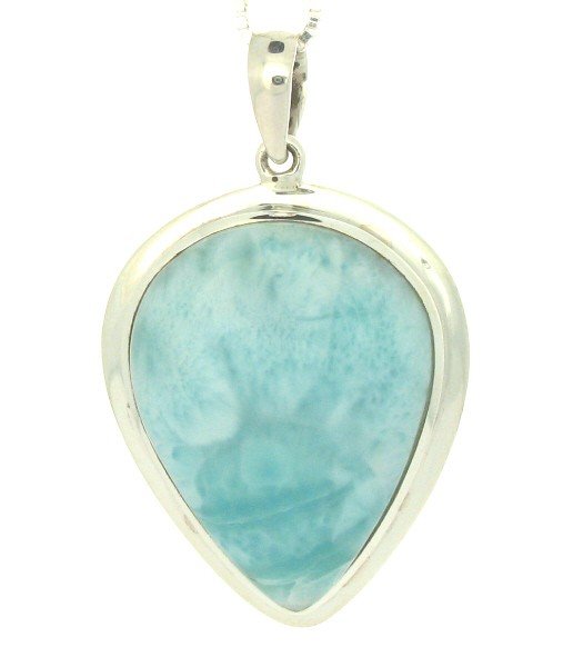 TEARDROP LARIMAR: Larimar Is The Beautiful Sea-Green Gemstone That Is Only Found In One Location In The Dominican Republic. Larimar Gemstones Is A Custom Designed Piece Of Jewelry. Comes Complete With A Descriptive Bro