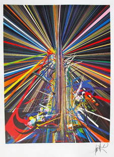 RAYMOND MORETTI THE CITY HAND SIGNED LIMITED ED.: This Is A Hand Signed Original Lithograph By Raymond Moretti Titled "The City". This Piece Is Hand Signed By The Artist. This Piece Is Pencil Numbered Out Of An Edition Of 250. Edited By Georges & Arm