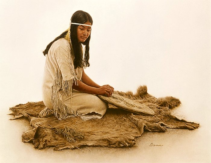 JAMES BAMA - SAGE GRINDER: James Bama - Sage Grinder - Anniversary Edition Canvas Image Size: 18"W X 14"H. Edition Size: 75 - Published From The Artist'S Original Work. The Whitney Gallery Of Western Art At The Buffalo Bill His