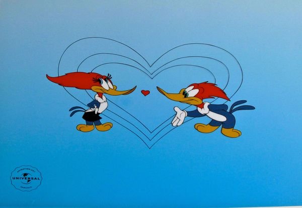 LOVEBIRDS, WINNIE AND WOODY WOODPECKER LIMITED EDI: Lovebirds, Winnie And Woody Woodpecker Limited Edition Sericel This Is A Limited Edition Sericel Titled "Lovebirds, Winnie And Woody Woodpecker". This Cel Measures 12.5" X 10.5", Comes Unframed, In Ex