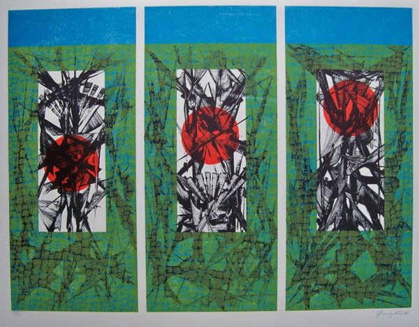 JIMMY ERNST TERRA INCOGNITA #3 HAND SIGNED LIMITE: Extremely Rare, Hand Signed Lithograph By The Late Jimmy Ernst (Son Of Max Ernst) Titled "Terra Incognita #3" (1974). Medium: Lithograph On Guarro Paper. Hand Signed By The Artist. Paper Size: 22" X 2