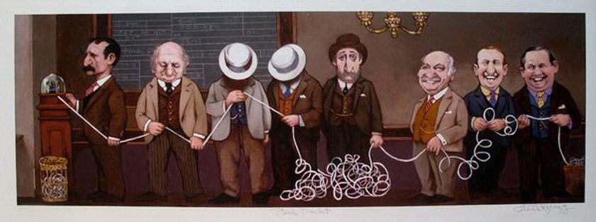 CHARLES BRAGG STOCK MARKET HAND SIGNED LIMITED ED: Charles Bragg Lithograph Titled "Stock Market". Made On Arches Quality Paper. Hand Signed And Pencil Numbered. Edition Size: 300. Paper Size: 9"X 25½". Image Size 8"X 24½". Excellent Condition. Unfr