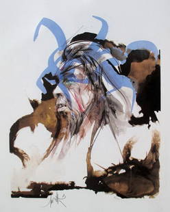 RAYMOND MORETTI THE LORD OF LA MANCHA HAND SIGNED: This Is A Hand Signed Original Lithograph By Raymond Moretti Titled "The Lord Of La Mancha" From The Jaques Brel Suite "Man Of La Mancha". This Piece Is Both Hand Signed And Plate Signed By The Artist