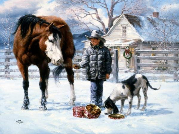 JACK SORENSON - GRANDMA THINKS I LIKE IT: Jack Sorenson - Grandma Thinks I Like It - Giclée On Canvas - 48 X 36 In.