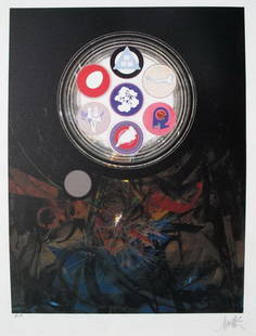 RAYMOND MORETTI HAGGADAH TRAY HAND SIGNED LIMITED: This Is A Hand Signed Original Lithograph By Raymond Moretti Titled "The Tray" From The "Haggadah" Suite. This Piece Is Hand Signed By The Artist. This Piece Is Pencil Marked Ea (Rare Artist Proof Edi