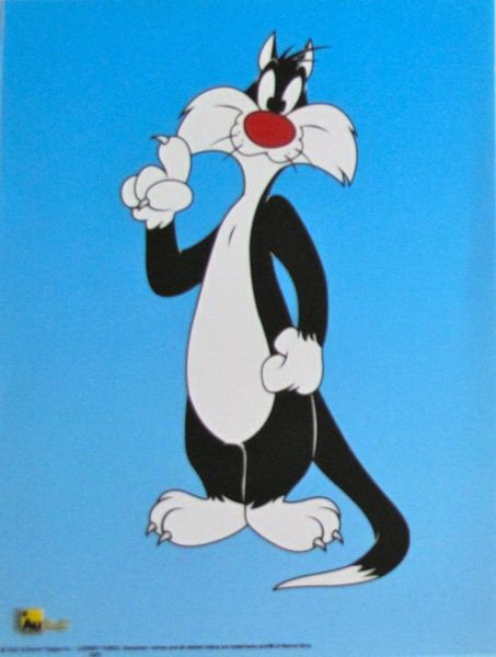 WARNER BROS SYLVESTER THE CAT SERICEL: This Is A Limited Edition Sericel Of Warner Bros Looney Tunes Sylvester. This Fantastic Animation Features Sylvester As He Appeared In The 1970'S Cartoons. This Cel Measures 8 By 6 Inches, Comes Unfra