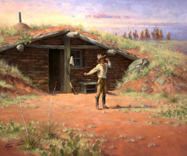 JACK SORENSON - QUIET START TO A LONG DAY: Jack Sorenson - Quiet Start To A Long Day - Giclée On Canvas - 35 X 28 In. A Giclée Print Is The Highest Quality Print Available Today. Because There Is No Visible Dot Screen Pattern, The Resulting
