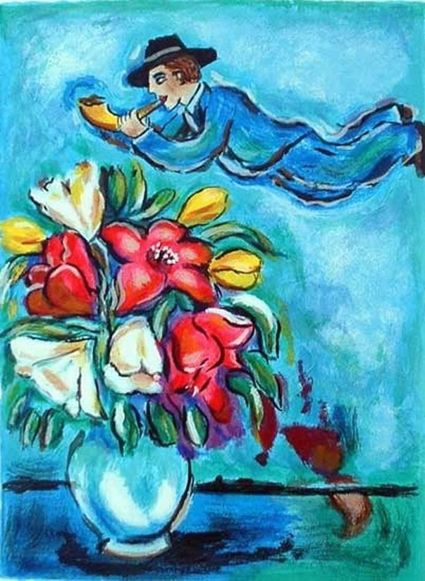 ALEX MEILICHSON MESSAGE FROM AN ANGEL HAND SIGNE: Hand Signed Serigraph By Judaica Artist Alex Meilichson Titled "Message From An Angel". Image Size: 9" X 12". Paper Size 10.5" X 13.5". Unframed. Hand Signed By The Artist. This Piece Is Numbered From
