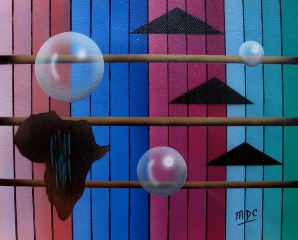 ABSTRACT GEOMETRICS SIGNED ORIGINAL OIL PAINTING: This Is A Hand Signed Original Painting By Michael Paul Chase Titled "Abstract Geometrics". Beautiful Original Oil Painting On Canvas. Rich Vibrant Colors! Canvas Image Measures: 8" X 10". Comes Unfra