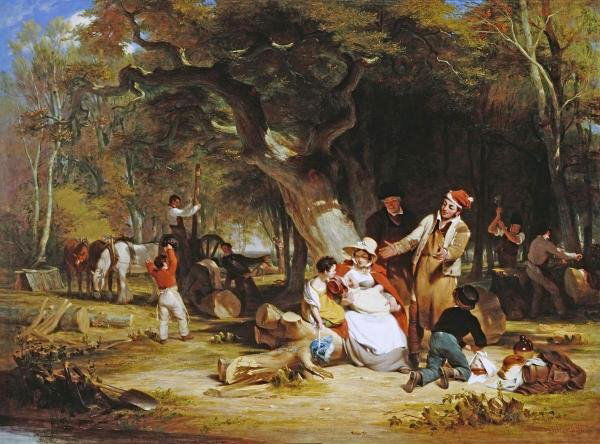 WILLIAM FREDERICK WITHERINGTON - DINNER TIME: William Frederick Witherington - Dinner Time - Giclée On Canvas - 44 X 32 1/2 In. A Giclée Print Is The Highest Quality Print Available Today. Because There Is No Visible Dot Screen Pattern, The Res