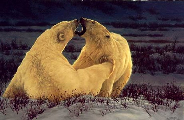 GREG BEECHAM - POLAR ATTRACTION: Greg Beecham - Polar Attraction - Limited Edition Print - Hand Signed - Image Size: 24"W X 16"H. - Edition Size:550 - Published From The Artist'S Original Work. - Greg’S Artistic Approaches Are As V