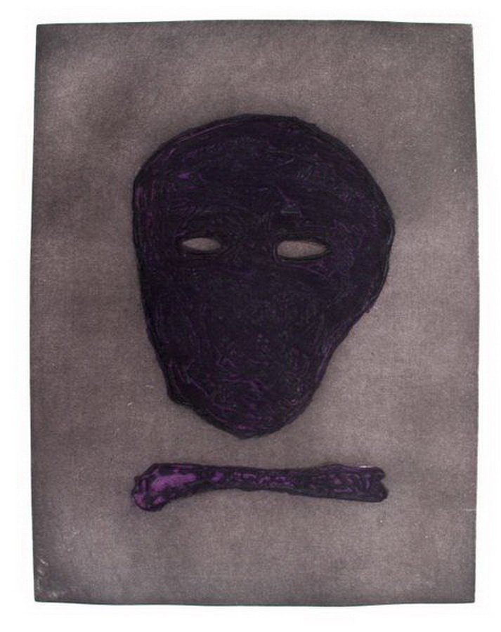 FRITZ SCHOLDER MASK OF A THE ARTIST HAND SIGNED E: Fritz Scholder Mask Of A The Artist Hand Signed Etchingthis Is A Fritz Scholder, Limited Edition Hand Signed Etching Titled "Mask Of The Artist." Medium: Etching On Guarro Pencil Pencil Signed By The 