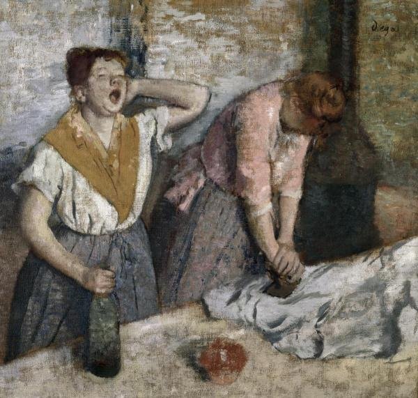 EDGAR DEGAS - THE IRONERS: Edgar Degas - The Ironers - Giclée On Canvas - 36 X 34 1/4 In.