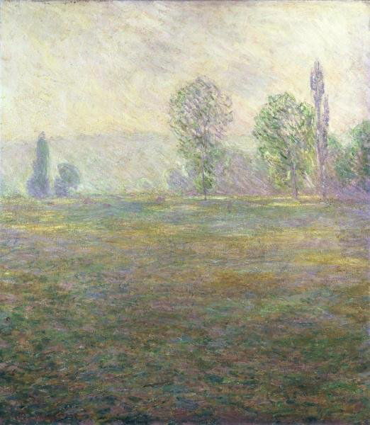 CLAUDE MONET - A MEADOW IN GIVERNY: Claude Monet - A Meadow In Giverny - Giclée On Canvas - 31 3/8 X 36 In.