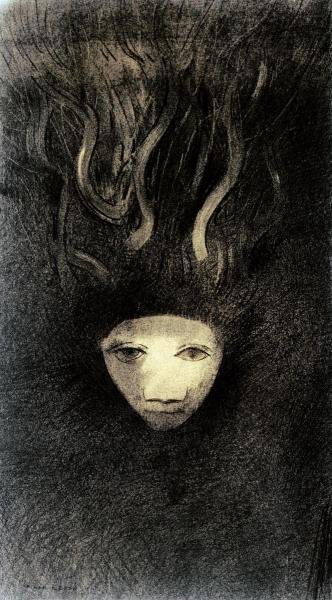 ODILON REDON - MEDUSE: Odilon Redon - Meduse - Giclée On Canvas - 20 X 36 In.