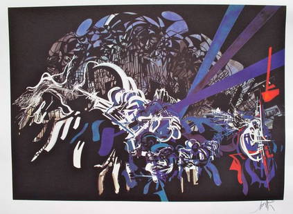 RAYMOND MORETTI THELONIOUS MONK HAND SIGNED LIMIT: Hand Signed Original Lithograph By Raymond Moretti Titled "Thelonious Monk" From The Jazz Suite. This Piece Is Hand Signed By The Artist. This Piece Is Pencil Numbered 1Numbered From In Edition Of 150