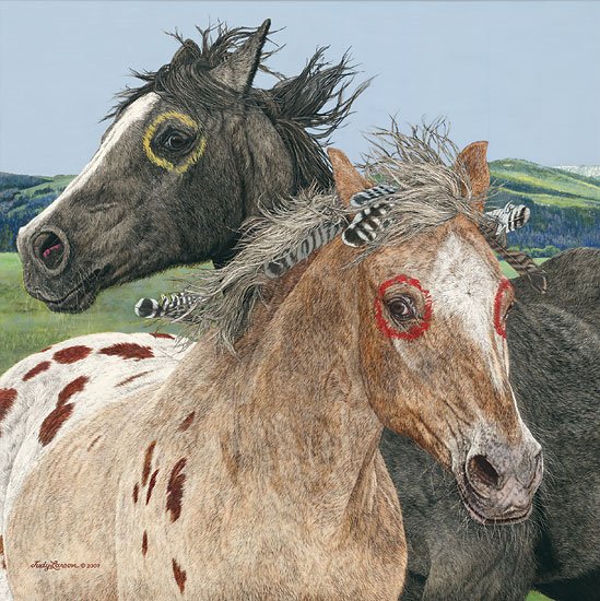 JUDY LARSON EBENEZER AND THE WAR HORSE: Judy Larson Ebenezer And The War Horse Limited Edition Canvas Image Size: 24"W X 24"H. Edition Size:200 Click Here To Explore The Hidden Image Keys In Judy Larson'S Fine Art. Out Of The Millions Of Ho