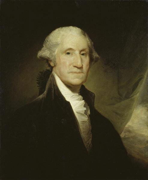 GILBERT STUART - GEORGE WASHINGTON: Gilbert Stuart - George Washington - Giclée On Canvas - 23 5/8 X 36 In.~~A giclée print falls between serigraph and lithograph in quality. Although they can be made on paper, Giclees on canvas may b