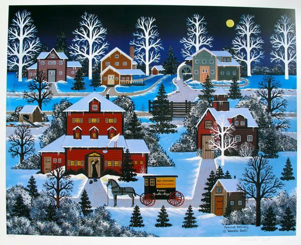 JANE WOOSTER SCOTT SPECIAL DELIVERY HAND SIGNED L: Jane Wooster Scott Limited Edition Hand Signed Lithograph Titled "special Delivery". This Lithograph Is Pencil Hand Signed By Jane Wooster Scott. This Piece Is Numbered From An Edition Of 995. Paper M