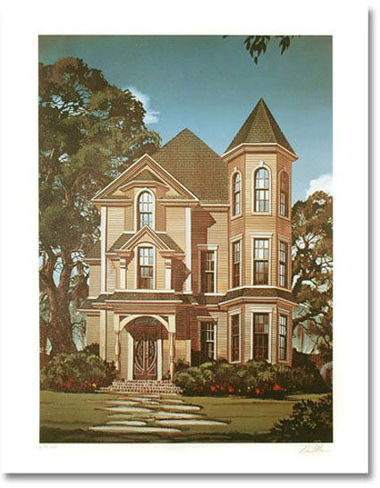DAVID MANN GOTHIC HOUSE LIMITED ED. HAND SIGNED L: Lithograph Hand Signed By David Mann Titled "gothic House". Made On Archival Quality Paper. This Piece Was Hand Signed By David Mann Himself. Pencil Numbered From A Limited Edition Of 1000. Image Meas