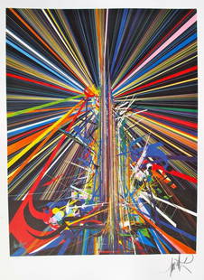 RAYMOND MORETTI THE CITY HAND SIGNED LIMITED ED.: 250. Edited By Georges & Armand Israel Editeur In Paris, France 1980. Printed On Arches Rag Vellum Paper. Paper Measures 30" X 22". Image Measures 22" X 17". In Excellent Condition. Comes Unframed. Co