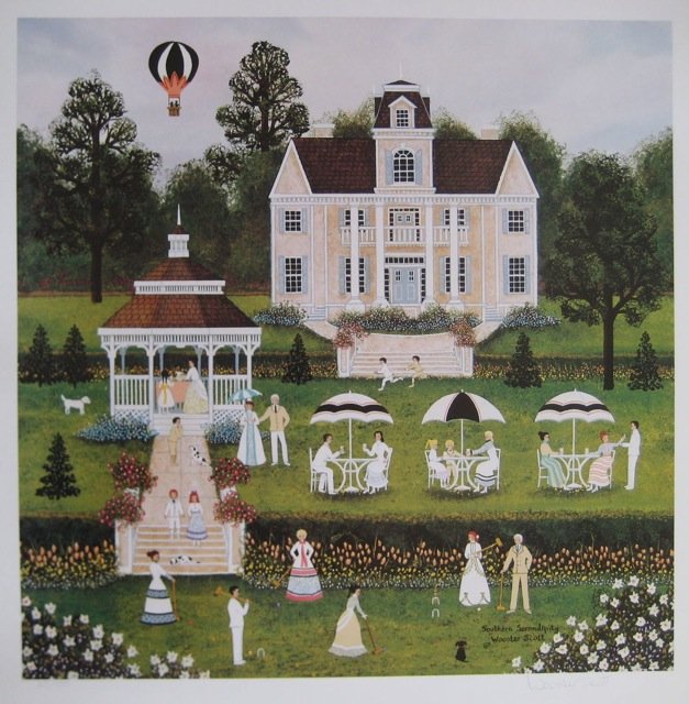 JANE WOOSTER SCOTT SOUTHERN SERENDIPITY HAND SIGNED LIM: Jane Wooster Scott Limited Edition Hand Signed Lithograph Titled "southern Serendipity". This Is Pencil Hand Signed By Jane Wooster Scott. This Piece Is Numbered From An Edition Of 1375. Image Size: 1