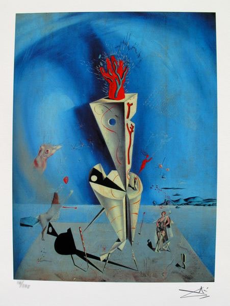SALVADOR DALI APARATUS AT HAND FACSIMILE SIGNED &: Limited Edition Giclee Titled "Aparatus At Hand" By Salvador Dali. This Piece Is Facsimile Signed On The Lower Right. Pencil Numbered From An Edition Of 375. Paper Measures 15" X 11". Image Measures 1
