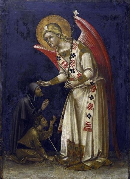GUARIENTO DI ARPO - ARCHANGEL GABRIEL - Giclée on: GUARIENTO DI ARPO - ARCHANGEL GABRIEL - Giclée on Canvas 26 1/8 x 36 in.