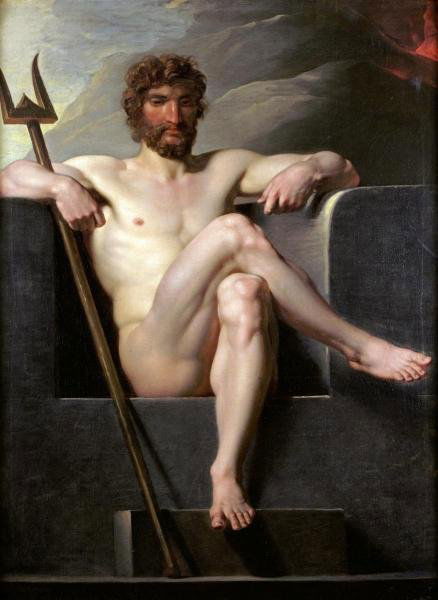 FRIEDRICH HEINRICH FUGER - POSEIDON ENTHRONED - Giclée: FRIEDRICH HEINRICH FUGER - POSEIDON ENTHRONED - Giclée on Canvas 26 3/8 x 36 in.