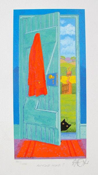 TONI GOFFE ANYONE HOME? HAND SIGNED LIMITED ED. GICLEE: Limited Edition Hand Signed Giclee By Toni Goffe Titled "Anyone Home?". Medium: Giclee On Paper [signed And Numbered By The Artist]. This Piece Is Numbered From An Edition Size Of 495. Paper Measures 