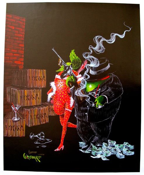 MICHAEL GODARD OLLIE CAPONE LIMITED ED. HAND SIGNED: This Is A Limited Edition Original Hand Signed Giclee On Canvas By Michael Godard Titled “ollie Capone”. This Giclee Is Hand Signed By Michael Godard. This Subject Is Numbered From A Collectors Se