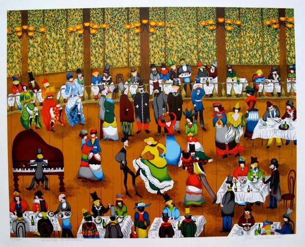 IVEL MULLER HOMAGE TO TOULOUSE LAUTREC LIMITED ED. HAND: You Will Be Bidding On A Hand Signed, Limited Edition Lithograph By Artist Ivel Muller Titled "Homage To Lautrec". This Subject Is Hand Signed By The Artist And Pencil Numbered 157/300. Image Measures